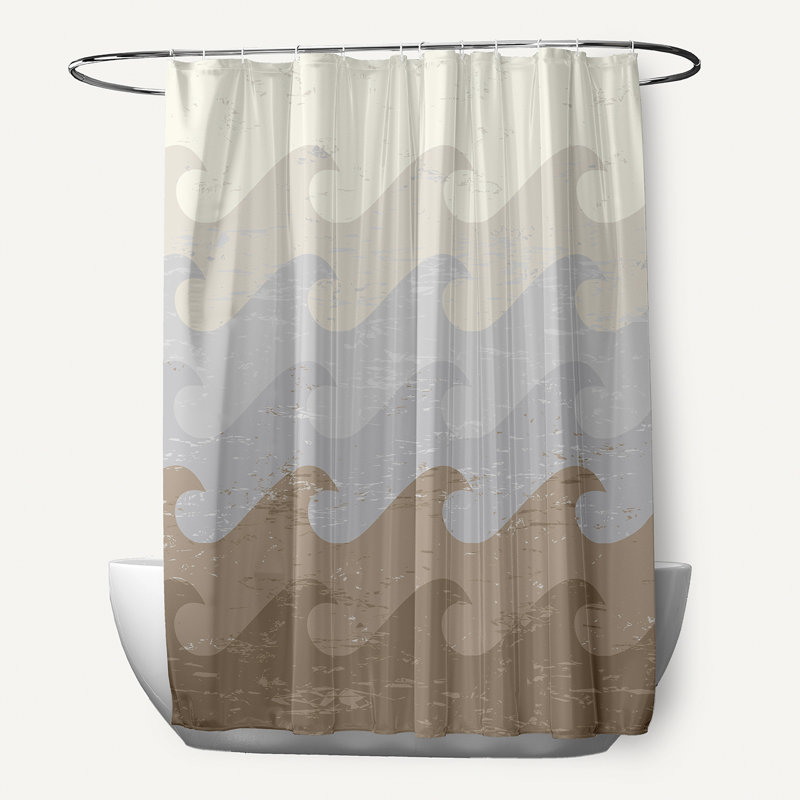 Rideau de douche Almeida, Taupe/gris