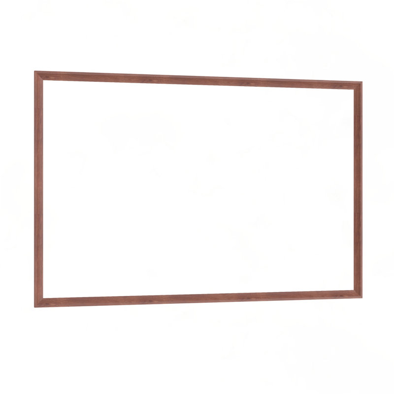 60"X40" Oversized Modern Rectangle Bathroom Mirror, 60" x 40", Walnut