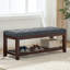 Banc de rangement rembourré pour chaussures de 44 po - parfait pour l'entrée, le vestibule ou le siège de bout-1563553599