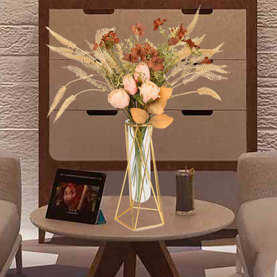 Artificial Flowers With Vase Suitable For Indoor Home Decoration Dining Table Center Decoration