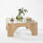 Modern Coffee Table, Oak & Transparent, 31.5 x 13.8 x 31.5 inches | 100% Tempered Glass Top, 100% Melamine Coated Chipboard Frame, 0.71 inches Thick, PVC Edge Bands | Sleek Design, Perfect for Any Living Room-2013782998-2013782999