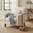 Wood Checkered Accent Table