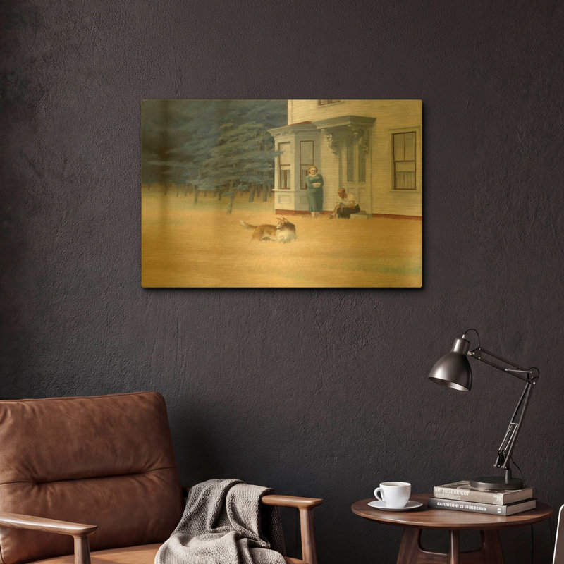 «Cape Cod Evening, 1939» par Edward Hopper, art mural en métal doré, 16 po x 12 po, 24"x16"