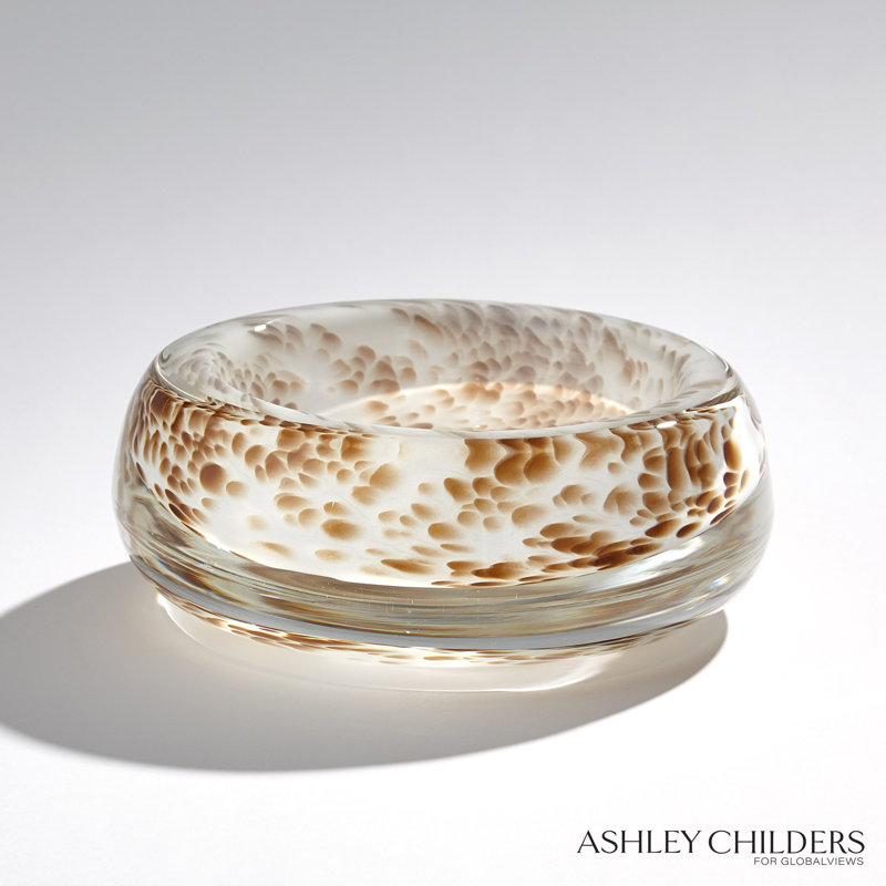Ludlow Bowl-Brown Spots-Lg, 3.75" H x 10" W x 10" D