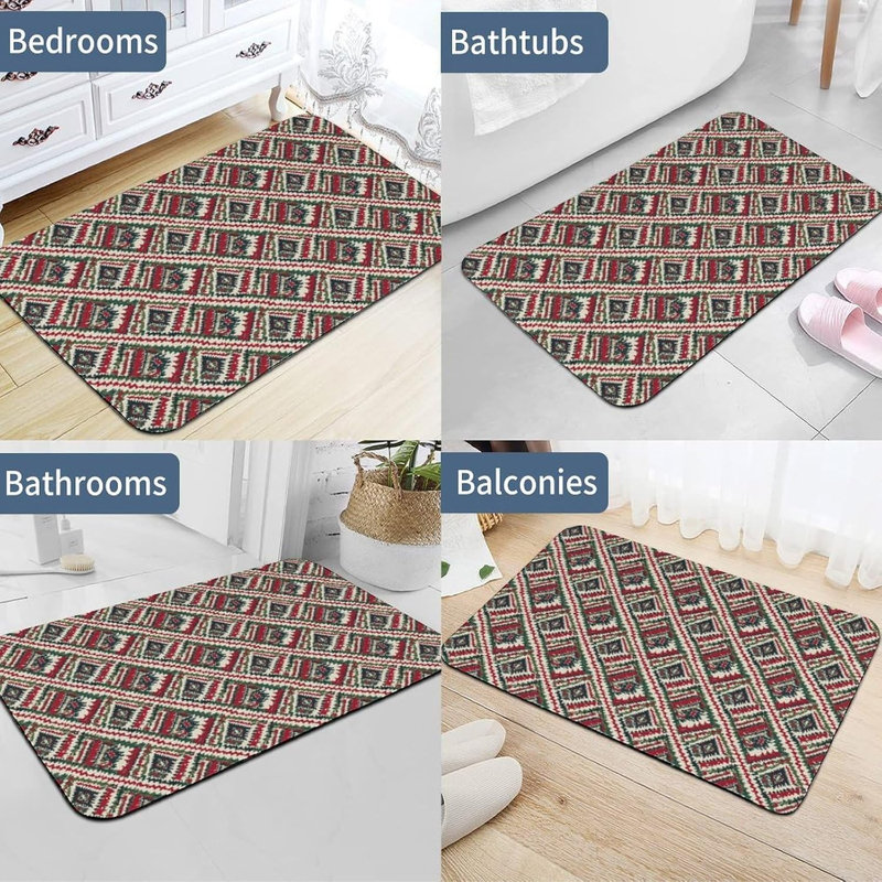 Paillasson intérieur antidérapant Bohemian Decor, Single- 31.5" L x 19.5" W
