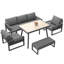 7-Seater Rope Garden Lounge Set with Dining Table