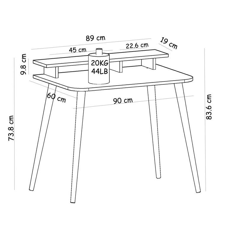 Phillips 90Cm W Rectangular Writing Desk