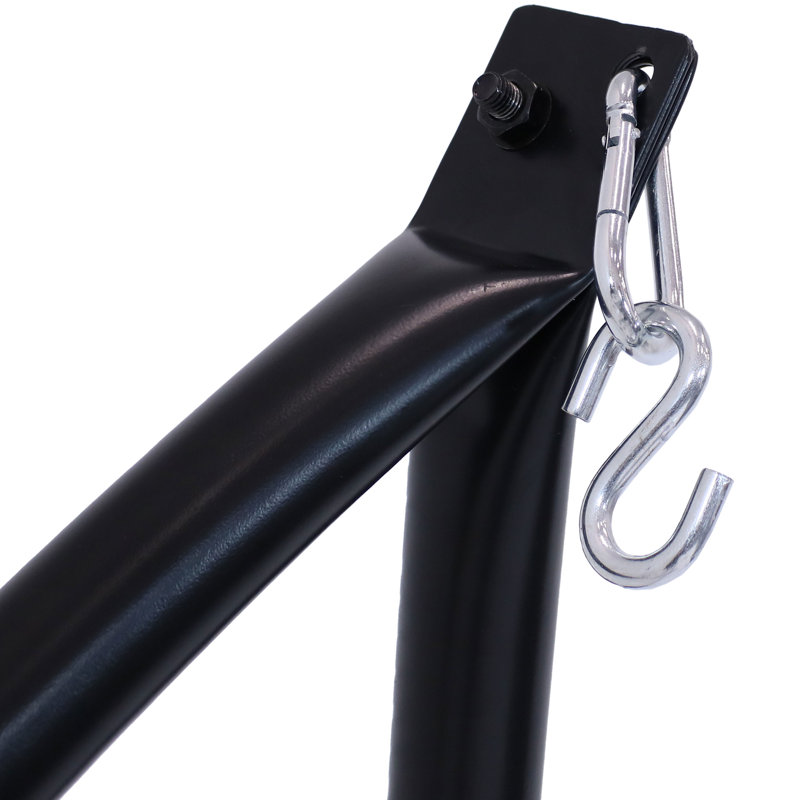 Support de chaise hamac noir à base en X en acier thermolaqué Roxana