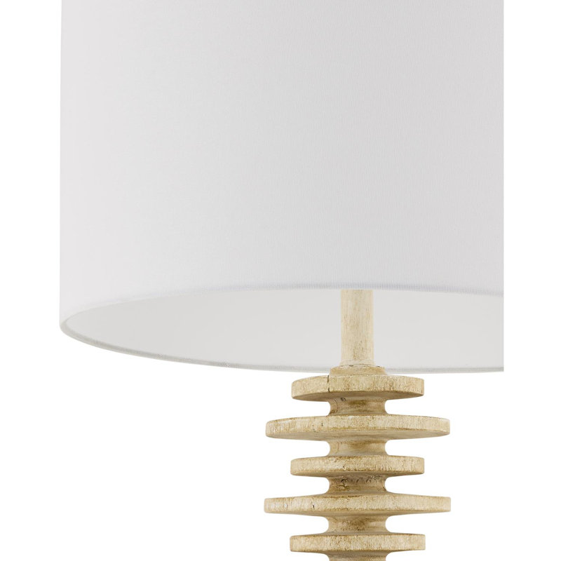 Lampe sur pied Traditional, Blanc, Naturel
