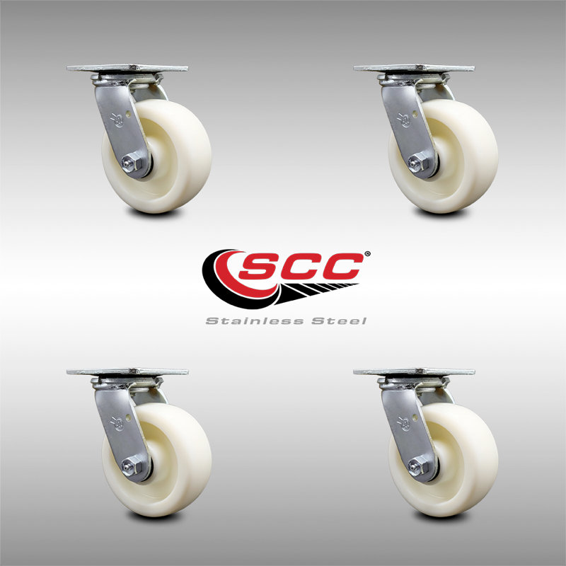 Swivel Caster Set with Ball Bearings
