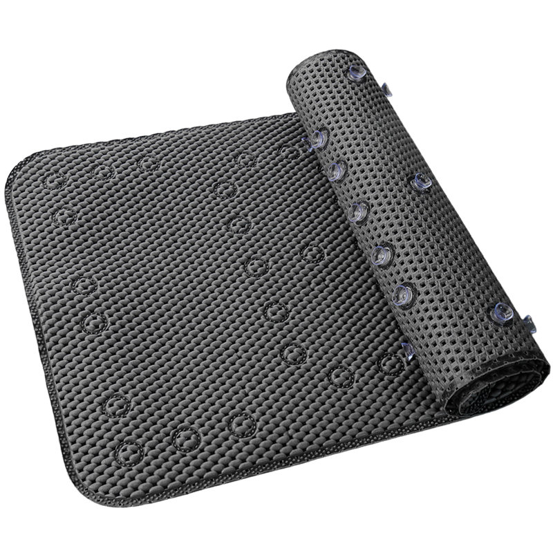 1 Piece Soft Waffle Non Slip Bath Mat, Gray