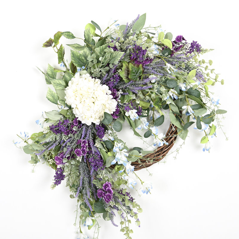 Couronne florale artificielle 28 po