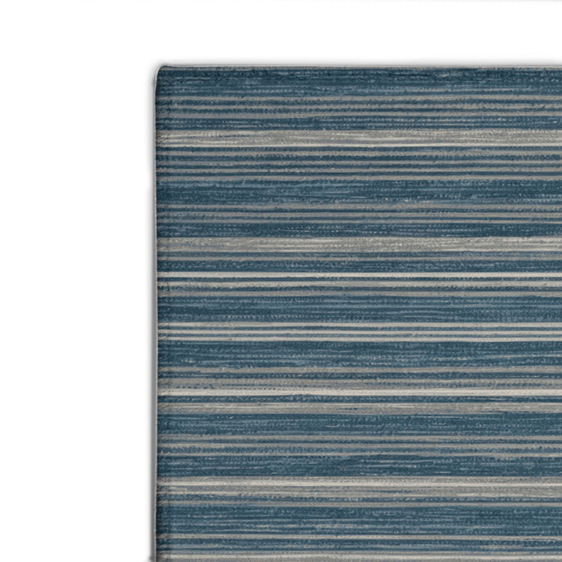 Tapis intérieur / extérieur vert HorizontalStripes, Rectangulaire 2 pi x 3 pi