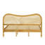 Structure de lit plateforme grand moderne avec tête de lit courbée en rotin, lit en bois Boho, pas de sommier nécessaire, noyer-1096907821-1096907822