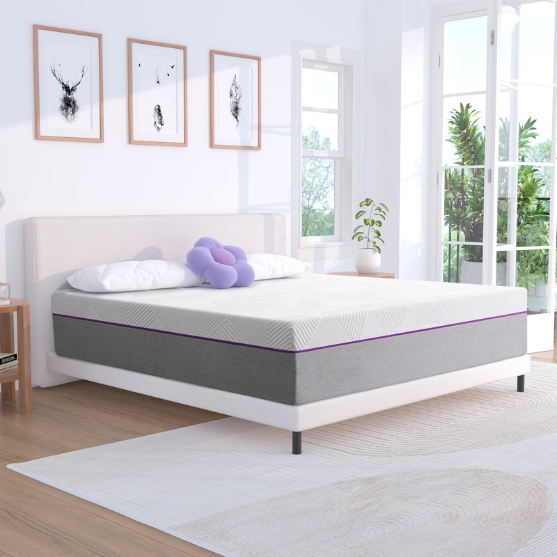 Alwyn Home Rilla 10" Medium-Firm Gel Memory Foam Mattress, Queen