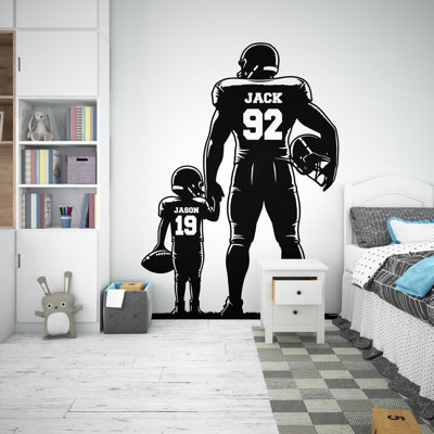 American Football Dad Decor Dad Boy American Football Wall Decal American Football Wall Art American Football  Wall Sticker Vinyl 299RS