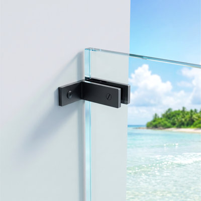 Wall Mount Glass Bracing Clamp in Matte Black for CRG Series