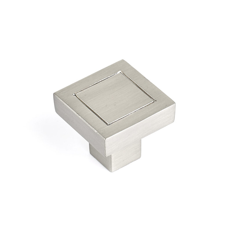 Poignée carrée de longueur 15/16 po Expression, l 0,7 po, Nickel brossé