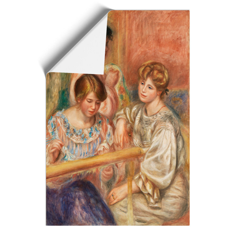 Embroiderers by Pierre-Auguste Renoir - No Frame Painting, 84cm H x 59cm W x 0.1cm D