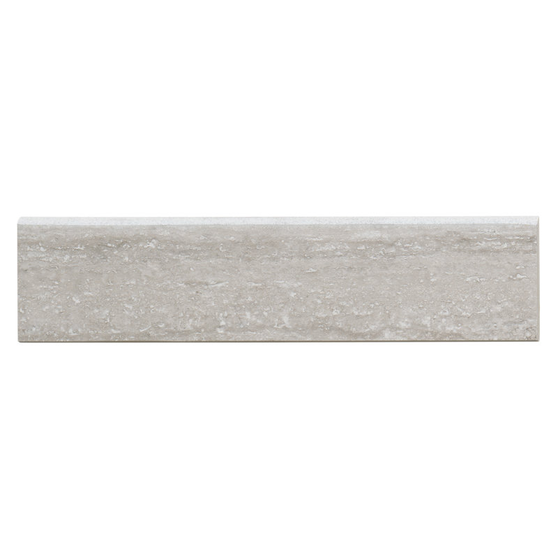 Toscano 12" x 3" Porcelain Bullnose Tile Trim, Grigio