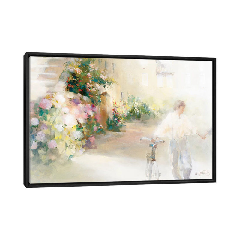 « two people people », impression sur toile, H 18 po x l 26 po x P 1,5 po, Toile avec cadre noir, Pas de tapis
