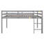 Lit mezzanine avec échelle en bois massif-1296507190