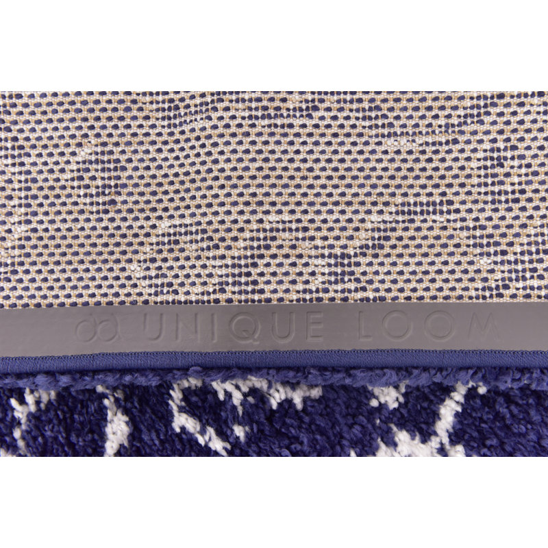 Tapis taupe / ivoire Pickering, Blue/Ivory, Tapis de couloir 2 pi 7 po x 10 pi