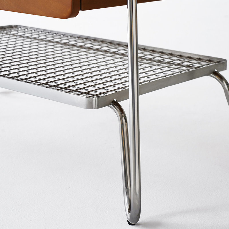 Table basse ovale en acier inoxydable