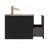 Etna 30" Striped Brushed Black Oak Floating Bathroom Vanity With White Ceramic Sink, Bathroom Vanity For Modern Bathroom, One-Piece White Basin Without Drain, Pre-Assembled-1955823143-1955823136