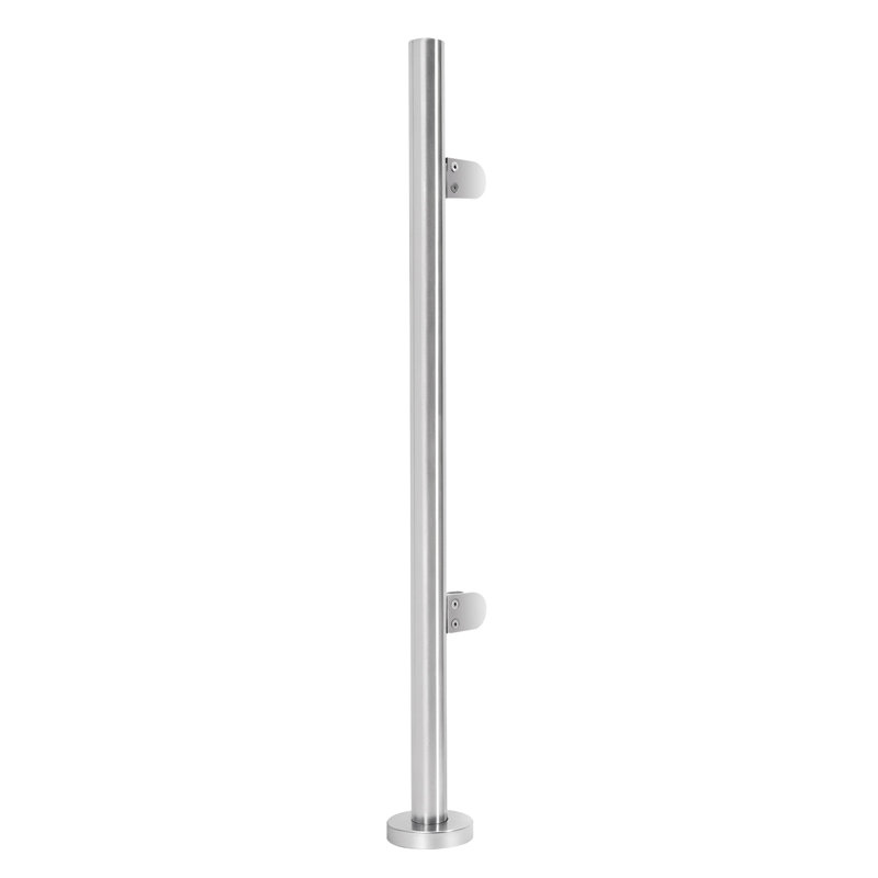 Poteau de garde-corps en verre, H 35,43 po x l 3,74 po x P 3,74 po