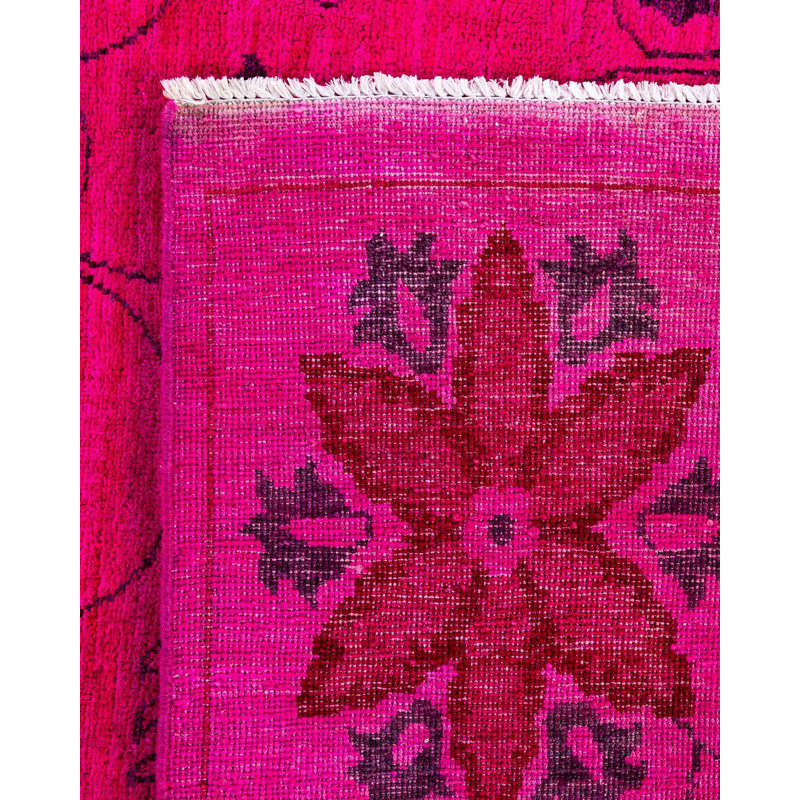 Stannis One-of-a-Kind 9' 1" X 12' 4" New Age Rectangular Wool Area Rug Pink