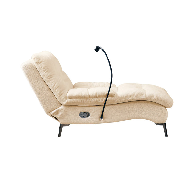 Chaise longue rembourrée Vershaun, Kaki