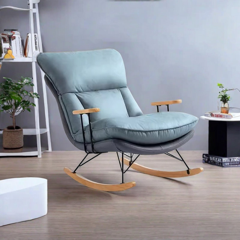 Chaise berçante moderne et simple, Bleu