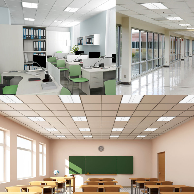 Dimmable Troffer Ceiling Light, 23.74" H x 23.74" W x 1.74" D