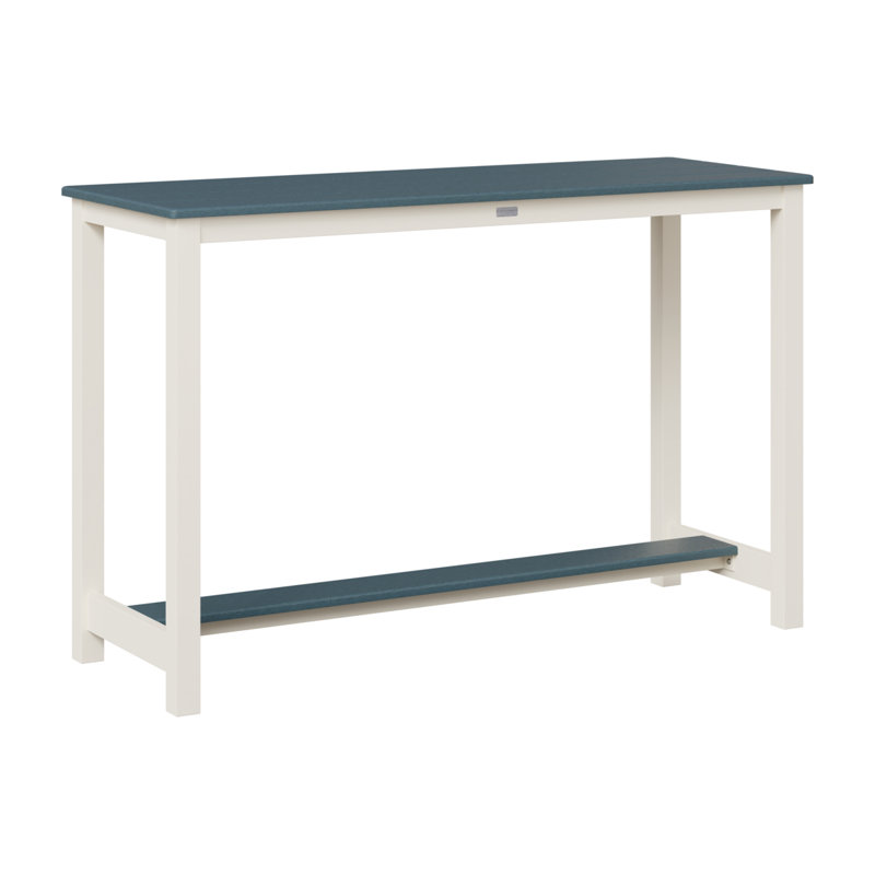 Table de bar en aluminium Berlin Gardens, Ardoise, 38.5" H x 60" W x 22" D