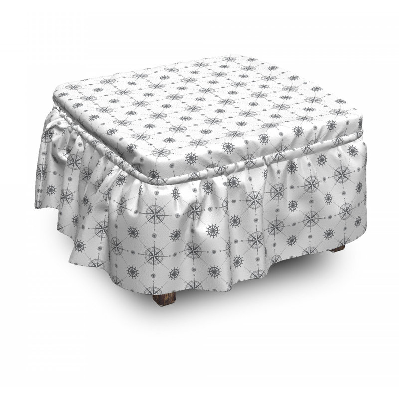 Ensemble de housse pour repose-pieds 2 pièces Compass Windrose And Helms