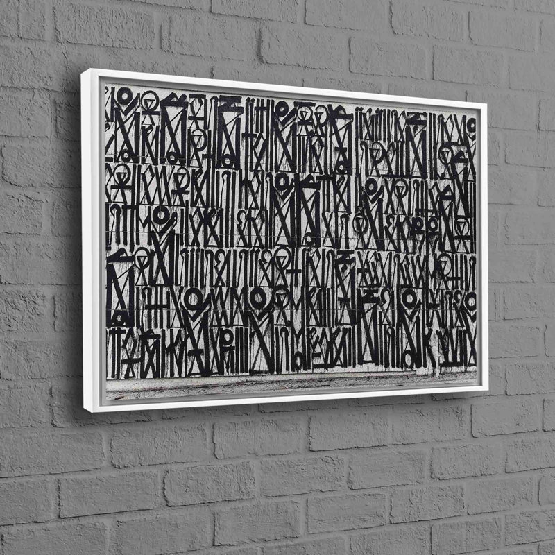 Retna Inspired American Graffiti Poster: Street Art Abstract Canvas Print for Modern Wall Decor, White, 20 cm H x 30 cm W
