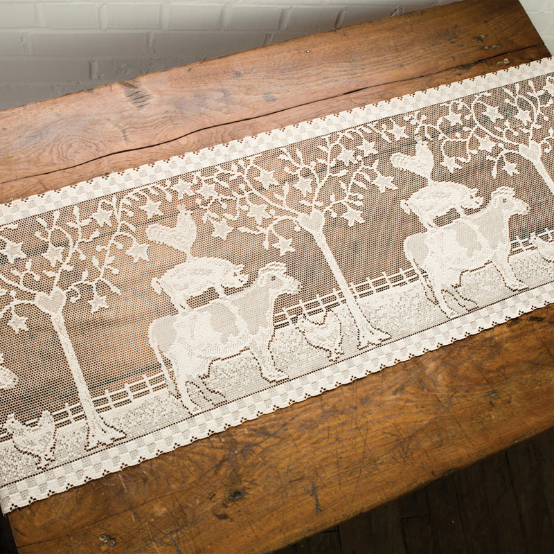 Chad Geometric Table Runner, 45" L x 14" W, Natural