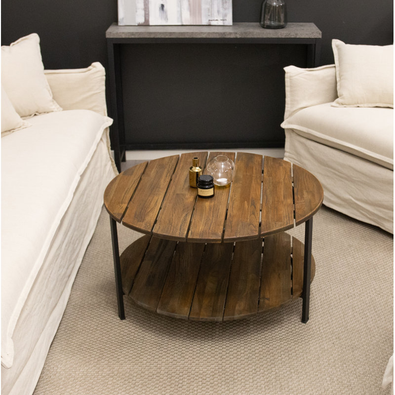 Hammons 80cm Solid Wood Top Console Table