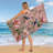 Pink Magnolia Flower Quick Dry Microfiber Beach Towel | 61"x32" Sand Free Bath Towel | Highly Absorbent Soft Towels for Pool, Travel, Swim, Sports