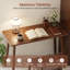 Bureau d'ordinateur avec pieds en bois d'hévéa, plateau de table spacieux pour bureau à domicile et bureau en noyer