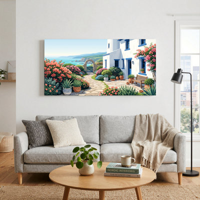 Ensemble de 1 tableau sur toile « Jardin côtier »