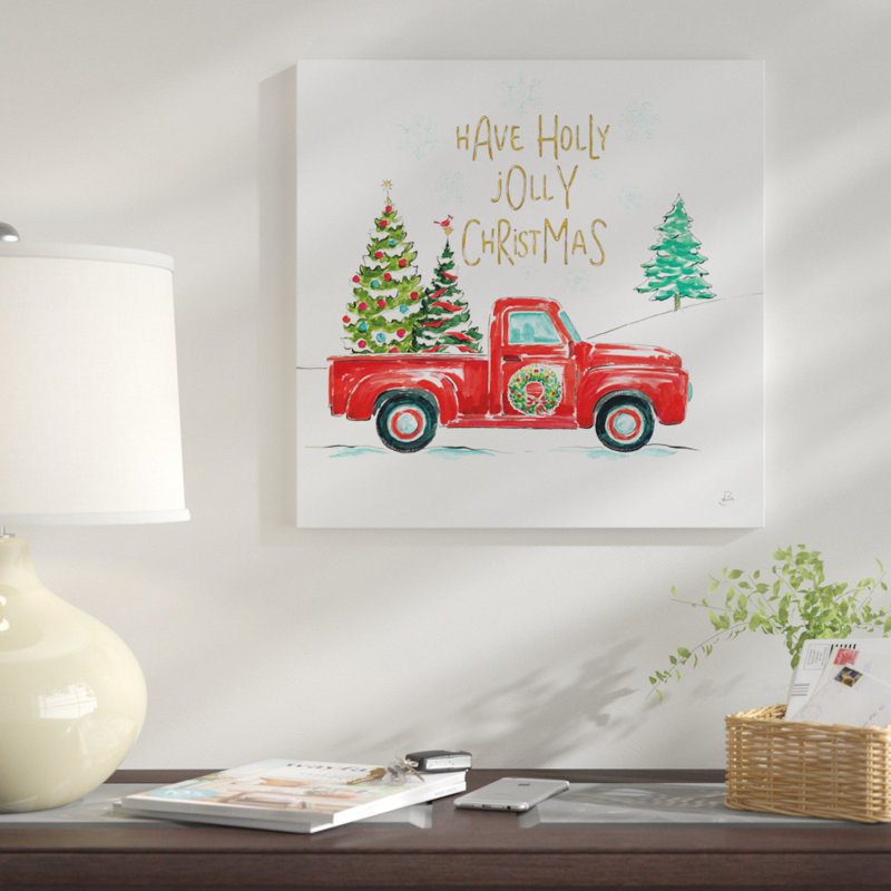 «Christmas in the Country III», art textuel sur toile, H 37 po x l 37 po x P 1,5 po, Pas de tapis, Toile tendue