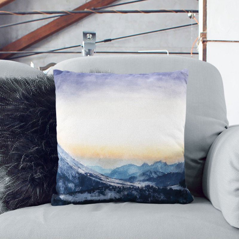 Sky Above the Mountain Cushion with Filling, 55cm H x 55cm W x 20cm D