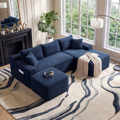 94.5" U-Shaped Cloud Sectional Sofa with Deep Seat,No Assembly Required,Modular Couches Sleeper for Living Room,Bedroom,Apartment
