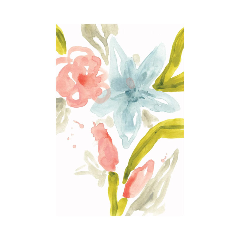 Floral Sonata II by June Erica Vess - Wrapped Canvas Painting, 30.48 cm H x 45.72 cm W