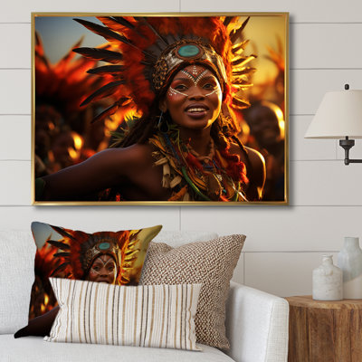 Art africain sur toile, reproduction de danse tribale zoulou - Danses zouloues d'Afrique I