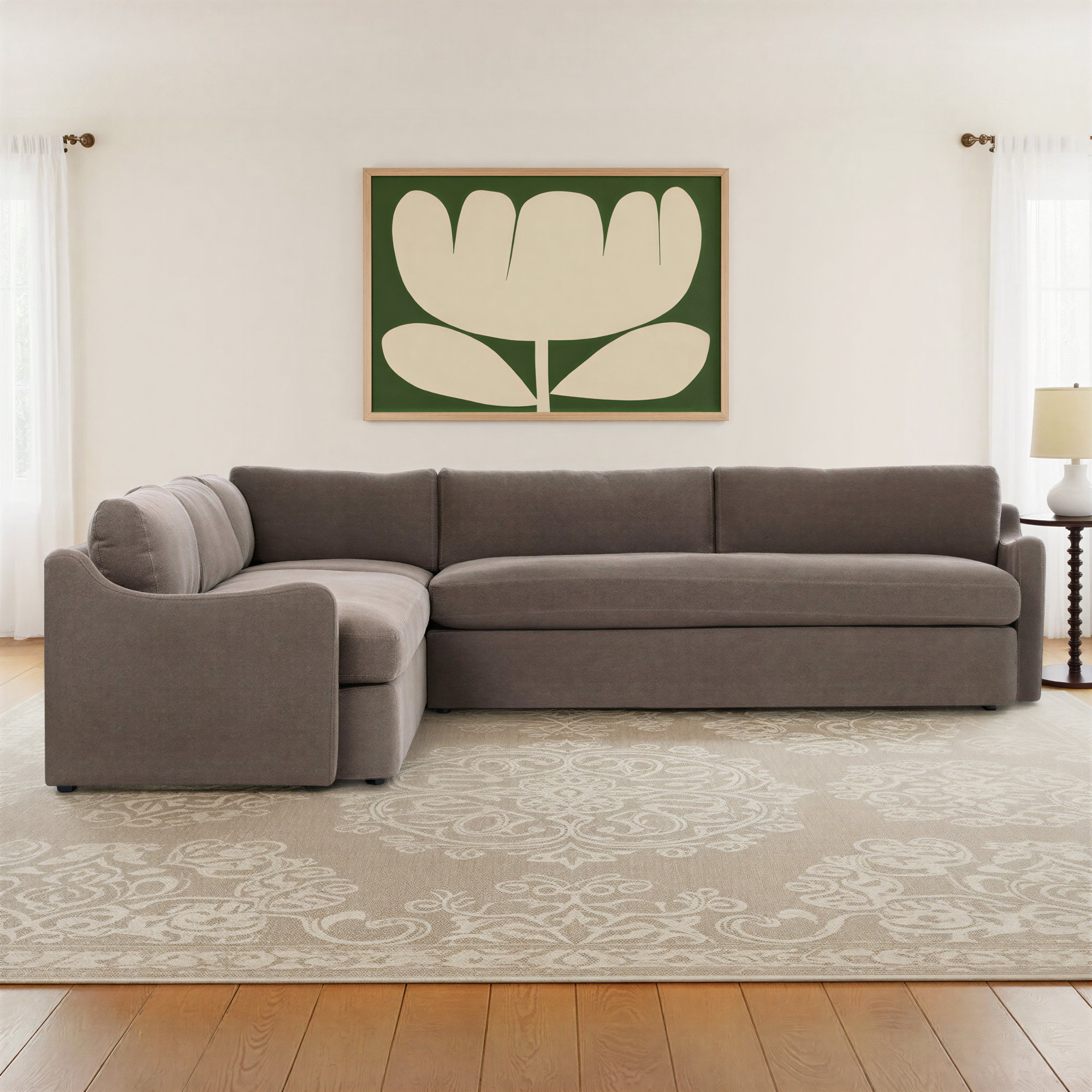 Aurelia 3-Piece Sectional, Boatway Coffee Linen