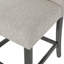 Ensemble de 2 tabourets de comptoir capitonnés contemporains en tissu, gris clair-1051082676