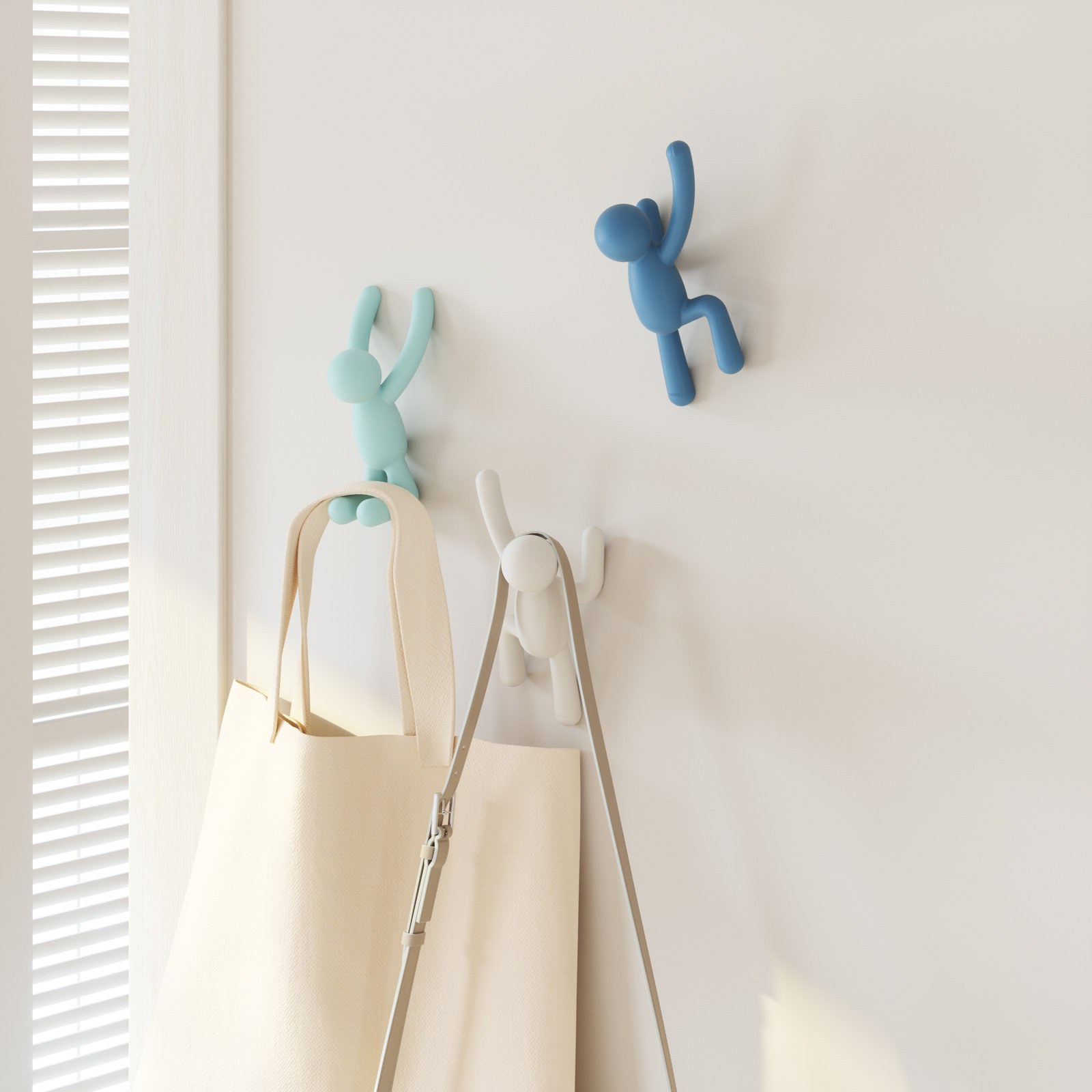 Wall-Mounted Coat Hooks, Multi-colored Option B